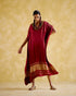 Amor maroon kaftan dress