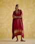 Amor maroon kaftan dress