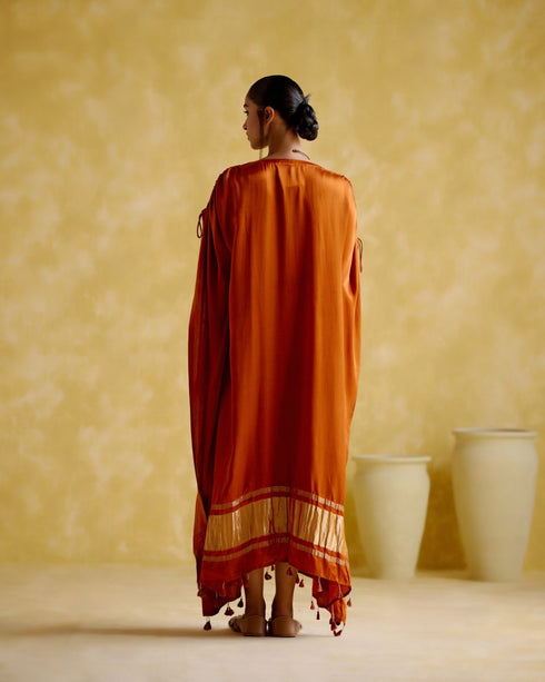 Amor orange kaftan dress