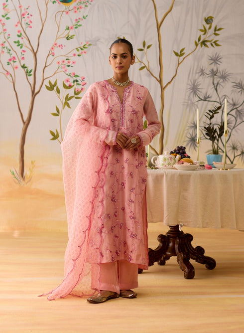 Anaya pink kurta set