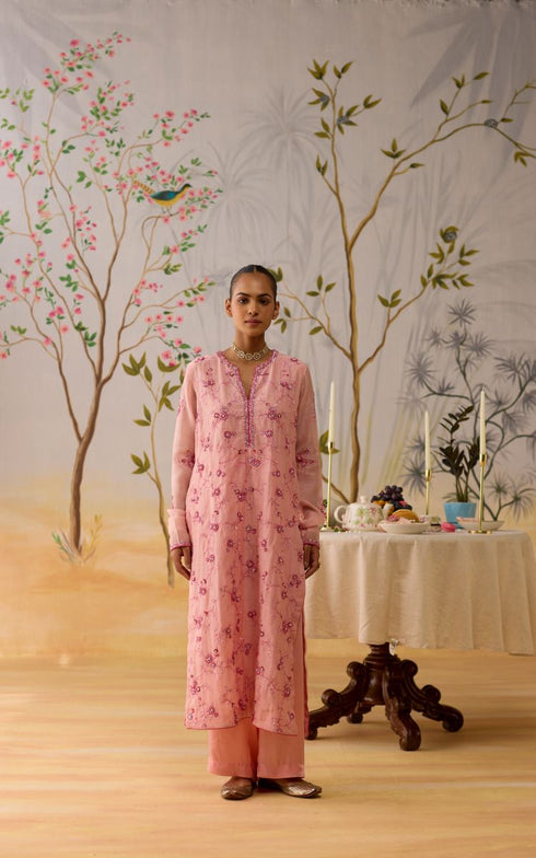 Anaya pink kurta set