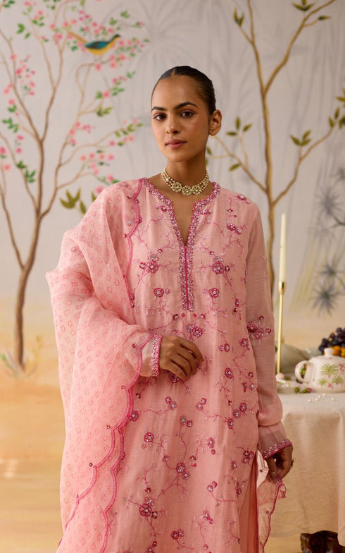 Anaya pink kurta set