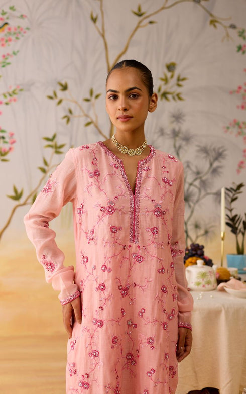 Anaya pink kurta set