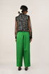 Andra green straight pleated pants