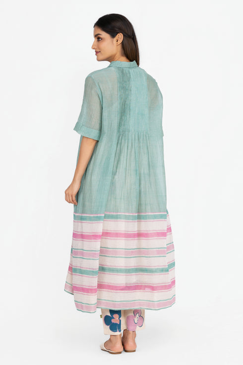 Aqua green tunic dress
