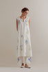 Aranya blue and green A-line kurta set
