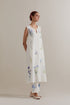 Aranya blue and green A-line kurta set