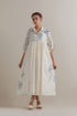 Aranya blue and green printed dress