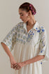 Aranya blue and green printed dress