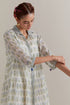 Aranya blue and green printed multi-tiered kurta set