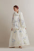 Aranya blue and green printed single tiered kurta set