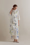 Aranya blue and green printed straight long kurta set