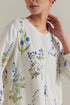 Aranya blue and green printed straight short kurta set