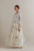 Aranya blue and green printed three-tiered kurta set