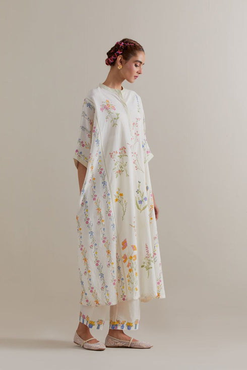 Aranya multi-color printed kaftan set