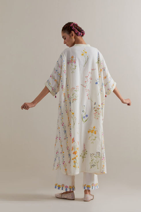 Aranya multi-color printed kaftan set