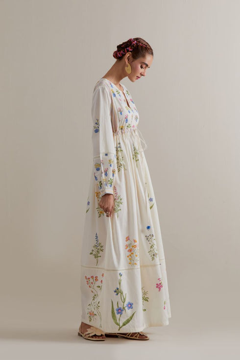 Aranya multi-color printed long dress