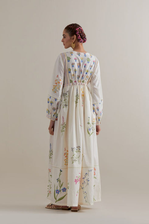 Aranya multi-color printed long dress