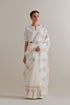 Aranya multi-color printed with polka dots sari set