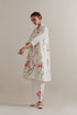 Aranya pink and green printed A-line short kurta set