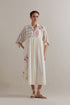 Aranya pink and green printed dress