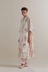Aranya pink and green printed kaftan set