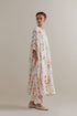 Aranya pink and green printed kaftan set