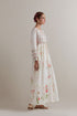 Aranya pink and green printed long dress