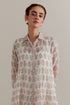 Aranya pink and green printed multi-tiered kurta set