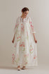 Aranya pink and green printed single tiered kurta set