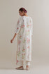 Aranya pink and green printed straight long kurta set