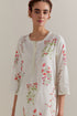 Aranya pink and green printed straight long kurta set