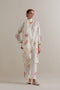 Aranya pink and green printed straight short kurta set