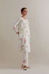 Aranya pink and green printed straight short kurta set