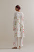 Aranya pink and green printed straight short kurta set