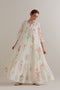 Aranya pink and green printed three-tiered kurta set