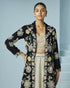 Arden black multipastel flared long jacket