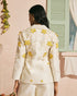 Arden ivory 3D applique and beadwork blazer