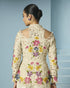 Arden ivory beadwork and cutwork cutout jacket