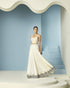 Arden ivory contrast cutwork lehenga