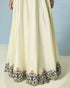 Arden ivory contrast cutwork lehenga