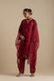 Arundhati barn red A-line short kurta set