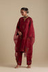Arundhati barn red A-line short kurta set