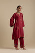 Arundhati barn red A-line short kurta set
