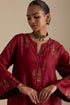 Arundhati barn red A-line short kurta set