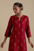 Arundhati barn red side panel kurta set
