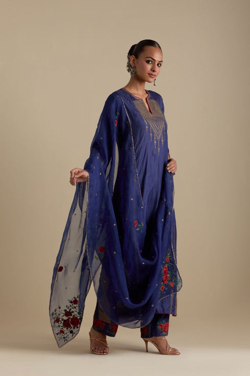 Arundhati blue straight kurta set