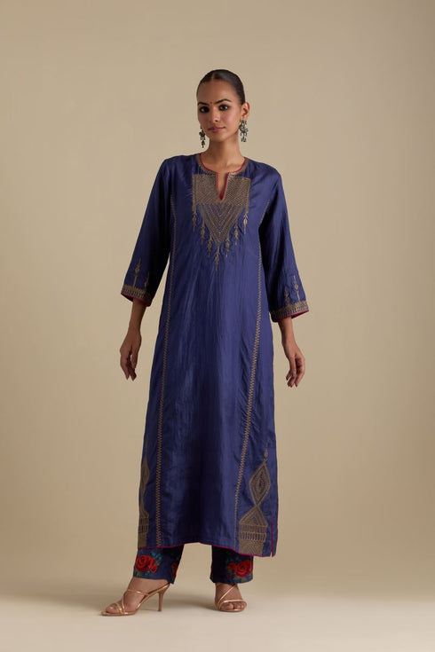 Arundhati blue straight kurta set