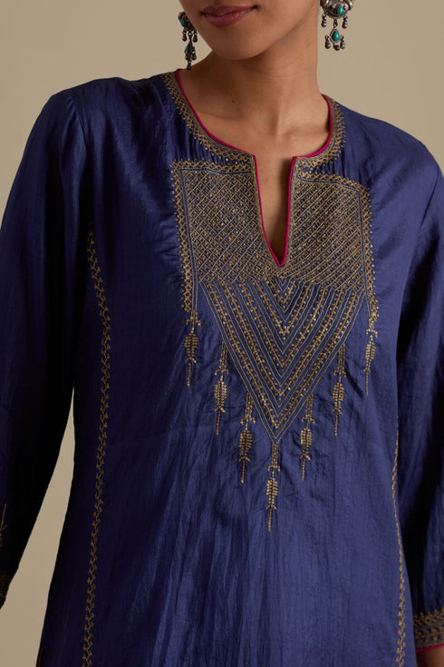 Arundhati blue straight kurta set