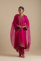 Arundhati fuchsia pink A-line kurta set